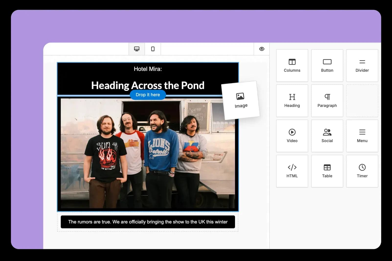 Drag-and-drop simplicity